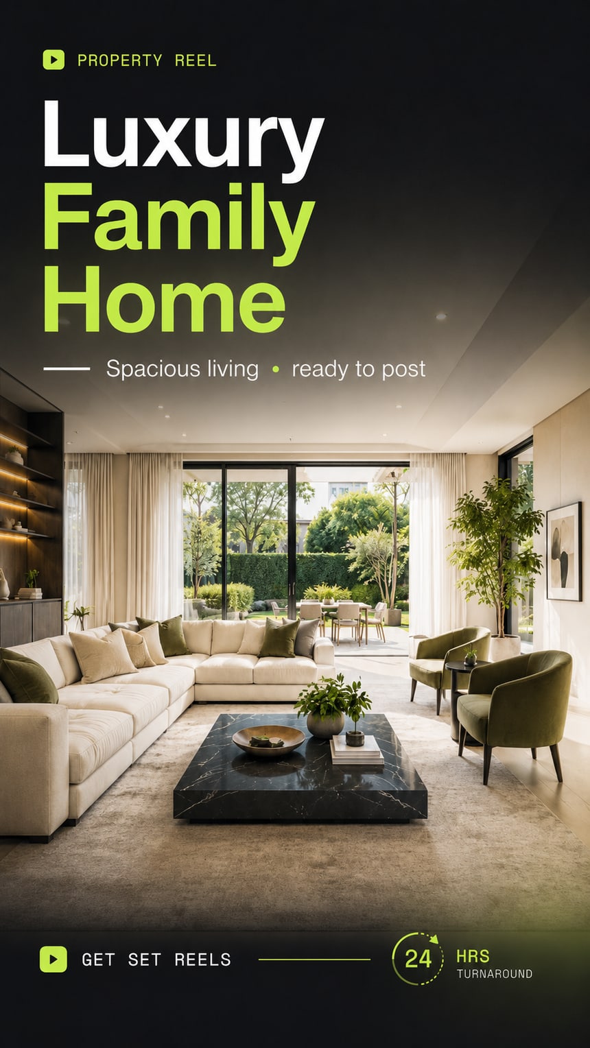 Luxury Family Home — sample property reel cover